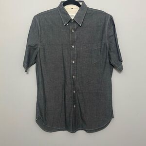 Rag & Bone Mens Gray Standard Issue 100% Cotton Button Down Shirt Size Medium